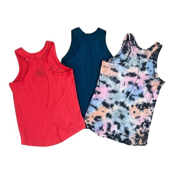PINK Victoria's Secret Racerback Tanks! Lot of 3, XS, EUC! Red/Blue/Tie Dye - Picture 8 of 8